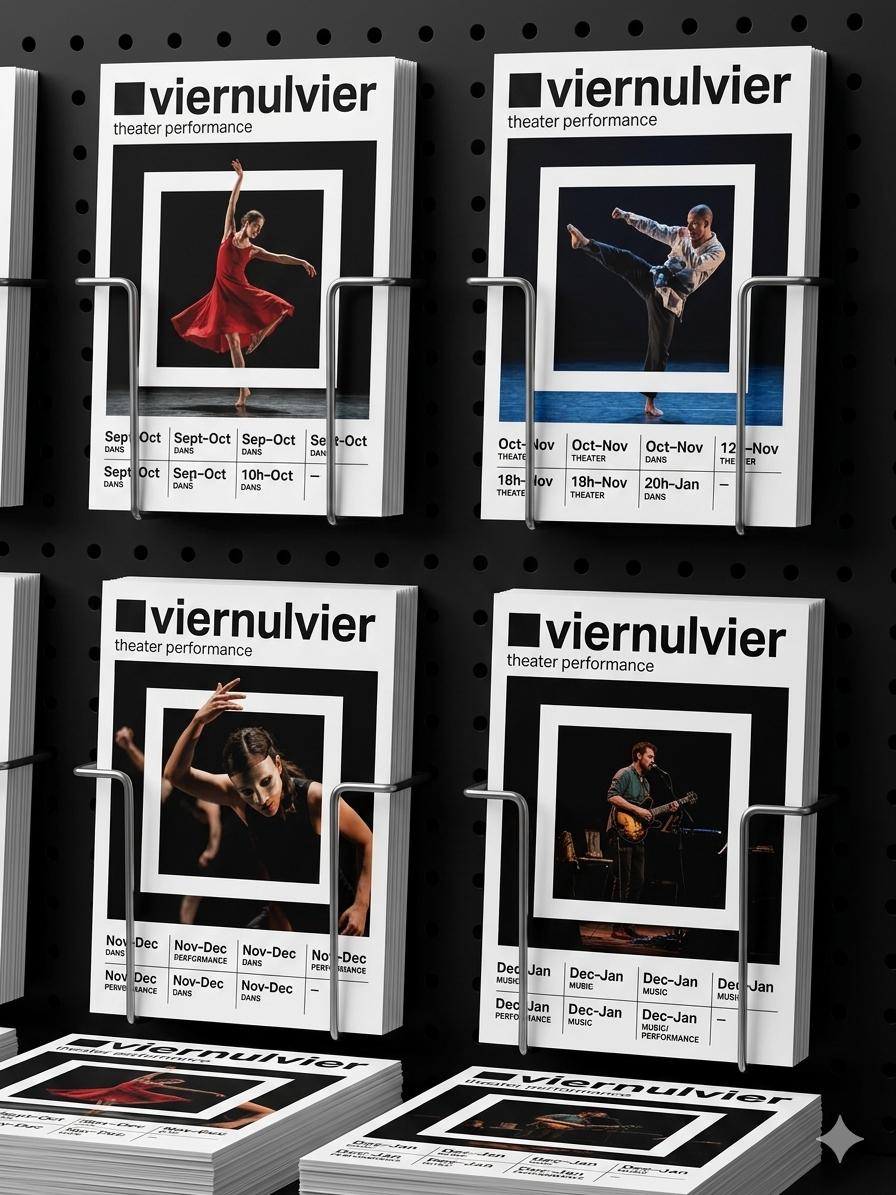 Viernulvier — Seasonal brochures — theater & performance